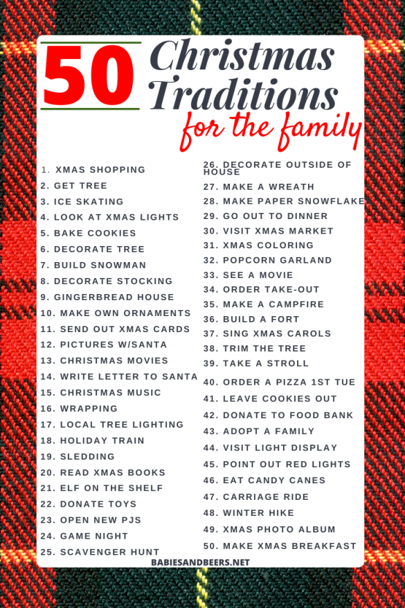 50 Fun Christmas Traditions for the Family Babies and Beers